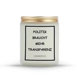 „POLITIK BRAUCHT MEHR TRANSPARENZ“