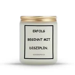 „ERFOLG BEGINNT MIT DISZIPLIN.“