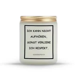 „ICH KANN NICHT AUFHÖREN, SONST VERLIERE ICH RESPEKT.“
