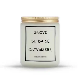 "SNOVI SU DA SE OSTVARUJU."