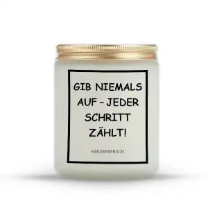 "Gib niemals auf – jeder Schritt zählt!"