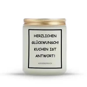 „HERZLICHEN GLÜCKWUNSCH! KUCHEN IST ANTWORT!“