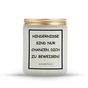 "Hindernisse sind nur Chancen, dich zu beweisen!"