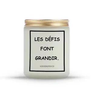 "LES DÉFIS FONT GRANDIR."
