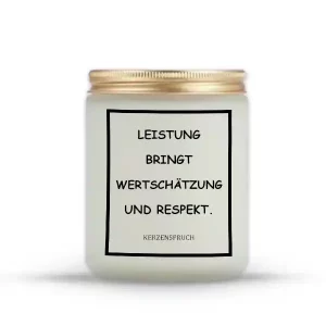 „LEISTUNG BRINGT WERTSCHÄTZUNG UND RESPEKT.“