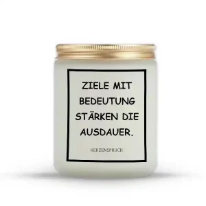 „ZIELE MIT BEDEUTUNG STÄRKEN DIE AUSDAUER.“