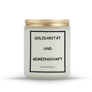 "SOLIDARITÄT UND GEMEINSCHAFT"