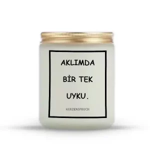 "AKLIMDA BİR TEK UYKU."