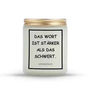 „DAS WORT IST STÄRKER ALS DAS SCHWERT.“
