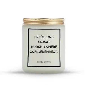 „ERFÜLLUNG KOMMT DURCH INNERE ZUFRIEDENHEIT.“