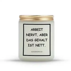„ARBEIT NERVT, ABER DAS GEHALT IST NETT.“