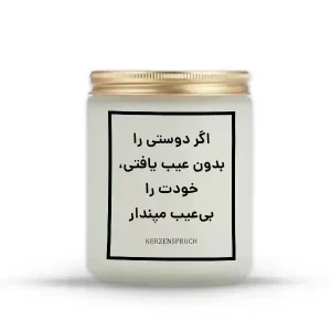 اگر دوستی را بدون عیب یافتی، خودت را بی‌عیب مپندار