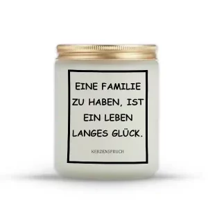 „EINE FAMILIE ZU HABEN, IST EIN LEBEN LANGES GLÜCK.“