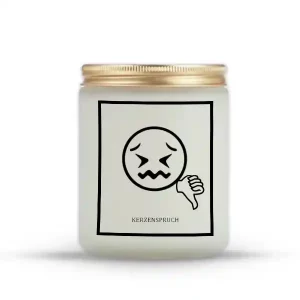 Verzweifelt mit Dislike Hand Emoji Kerze