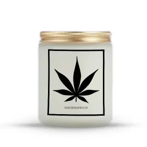 Cannabisblatt Kerze