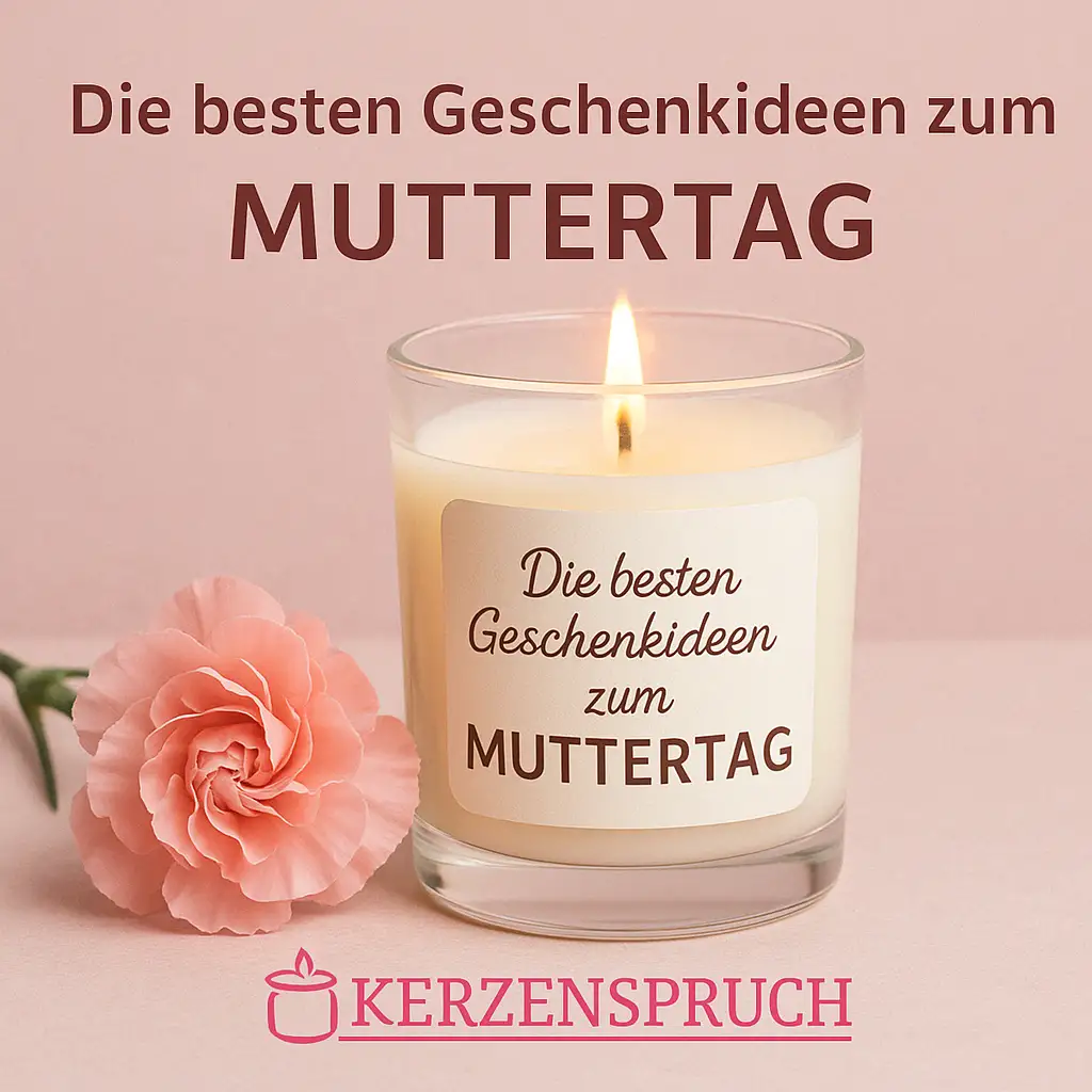 Kerze mit Spruch für Mama