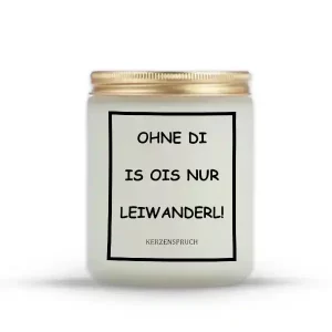 „OHNE DI IS OIS NUR LEIWANDERL!“