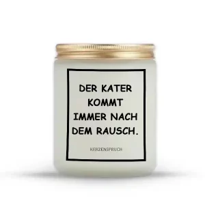 „DER KATER KOMMT IMMER NACH DEM RAUSCH.“
