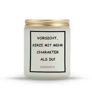 "VORSICHT, KERZE MIT MEHR CHARAKTER ALS DU!"